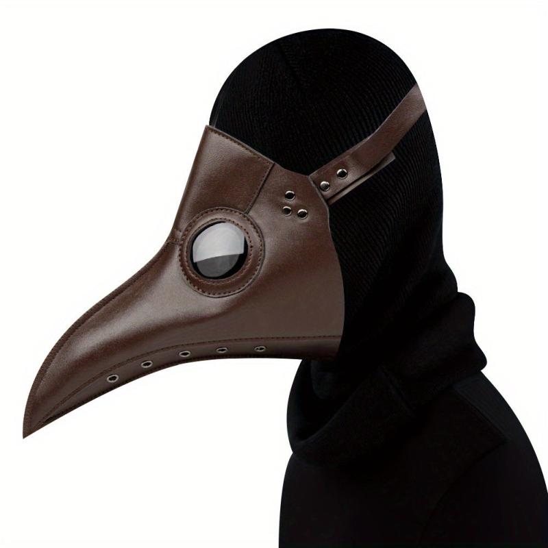 Plague Doctor Halloween Cosplay Mask PU Leather Dress Up