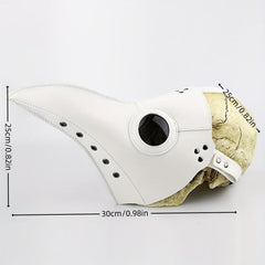 Plague Doctor Halloween Cosplay Mask PU Leather Dress Up