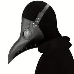Plague Doctor Halloween Cosplay Mask PU Leather Dress Up