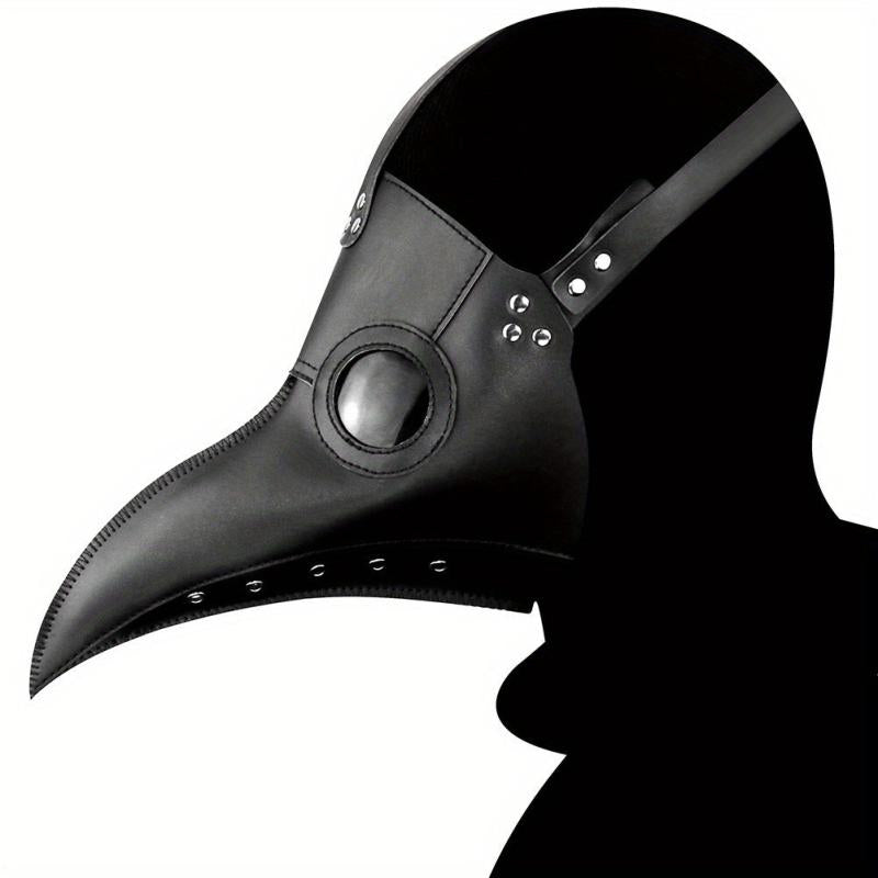 Plague Doctor Halloween Cosplay Mask PU Leather Dress Up