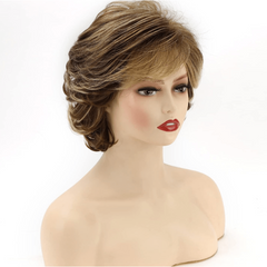 Short Grey Pixie Cut Wig with Bangs for Women