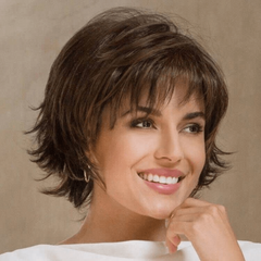 Short Grey Pixie Cut Wig with Bangs for Women