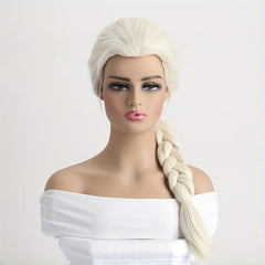 Women's Film Animation Cosplay Wig Heat Resistant Light Golden Braided Wig