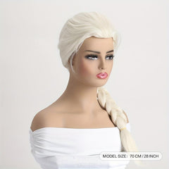 Women's Film Animation Cosplay Wig Heat Resistant Light Golden Braided Wig