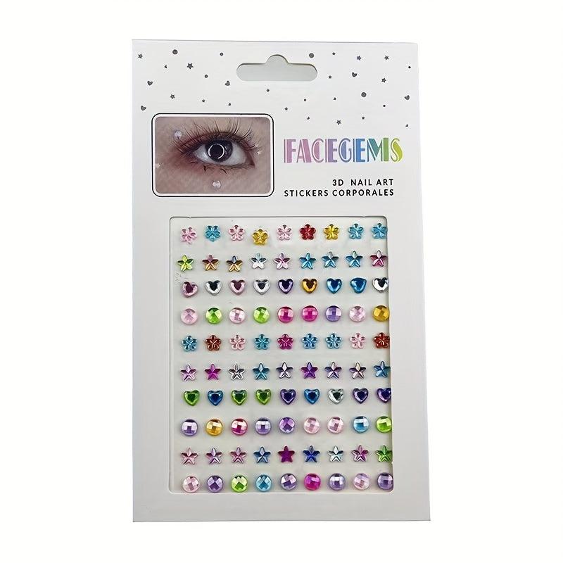 Stage Makeup Artificial Diamond Eye Makeup Stick On Face Eye Makeup Jewelry