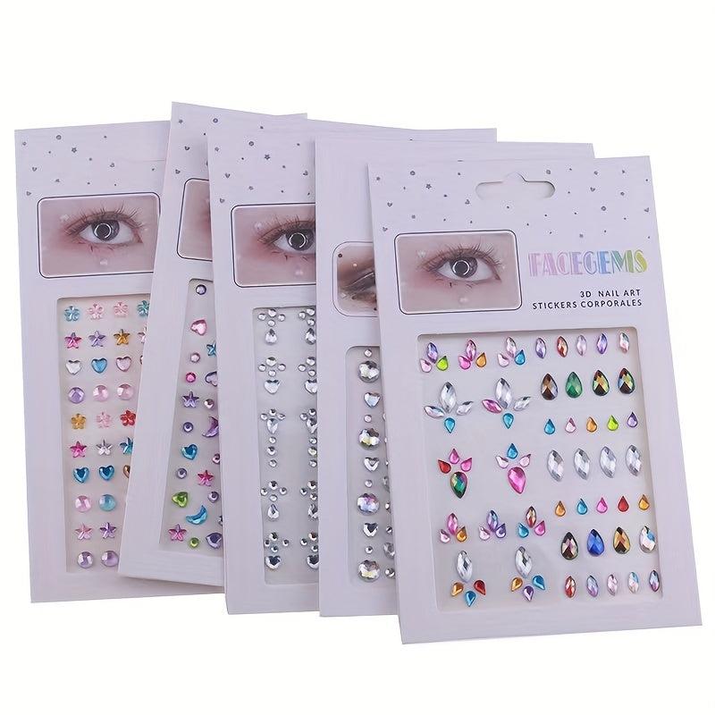 Stage Makeup Artificial Diamond Eye Makeup Stick On Face Eye Makeup Jewelry