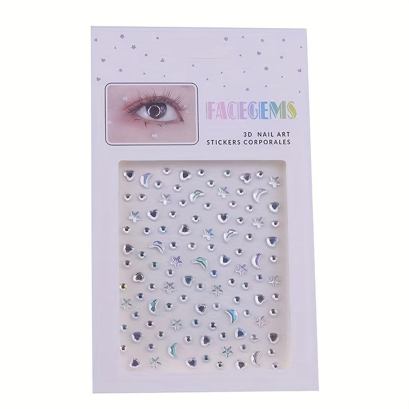 Stage Makeup Artificial Diamond Eye Makeup Stick On Face Eye Makeup Jewelry