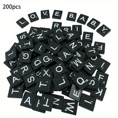 Wooden Puzzle Tiles DIY Letters Spelling Card Games