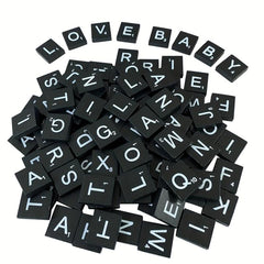 Wooden Puzzle Tiles DIY Letters Spelling Card Games