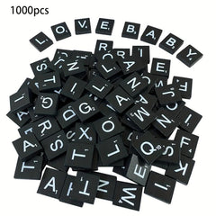 Wooden Puzzle Tiles DIY Letters Spelling Card Games
