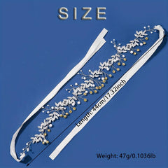 Wedding Bride Crown Faux Pearl Rhinestone Bridal Headband