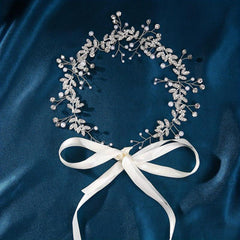 Wedding Bride Crown Faux Pearl Rhinestone Bridal Headband