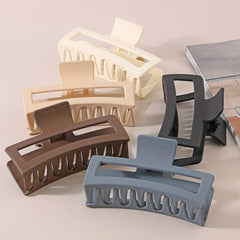 5 12inch Frosted Square Hair Claw Clip Hair Accessories