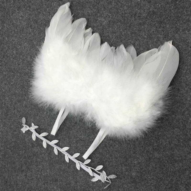 Leaf Headband & Angel Wings Baby Props Set