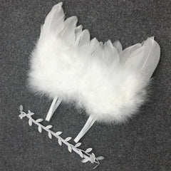 Leaf Headband & Angel Wings Baby Props Set