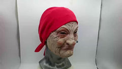 Old Man Smoking Headgear Mask Funny Halloween Mask