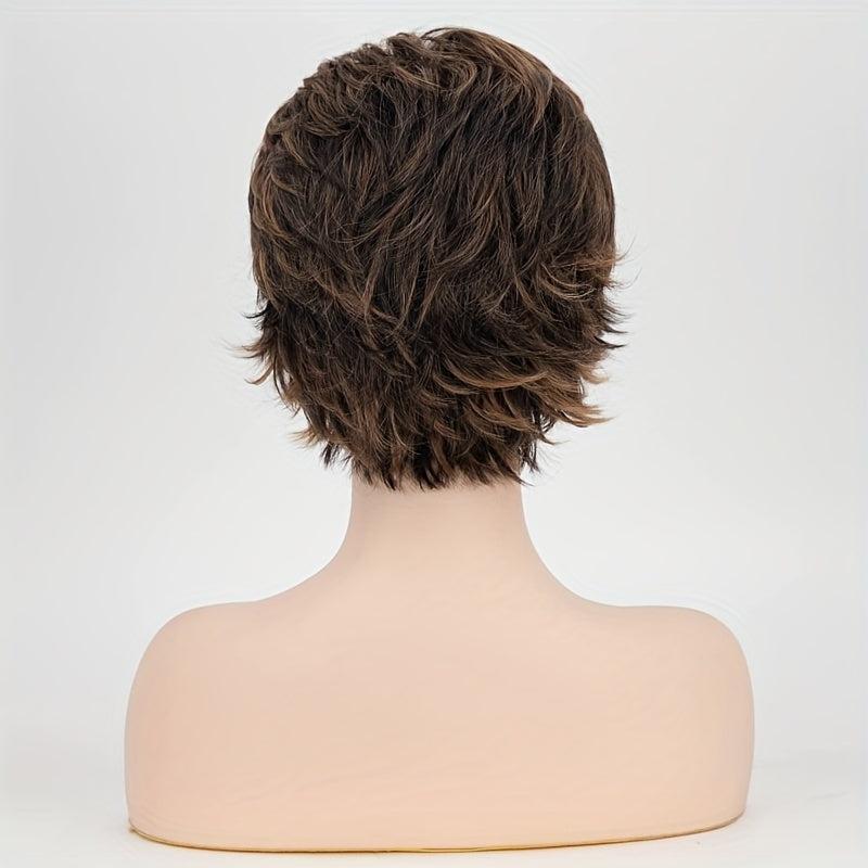 3 Colors Short Curly Wig With Bangs Natural Look Synthetic Wig
