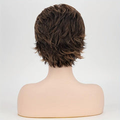 3 Colors Short Curly Wig With Bangs Natural Look Synthetic Wig