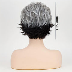 3 Colors Short Curly Wig With Bangs Natural Look Synthetic Wig