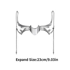 Men's Gothic Liquid Silver Hollow Mask