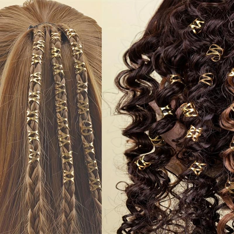 30pcs Viking Style Hair Braid Rings Hair Accessories Holiday Gift