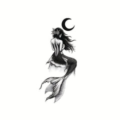 Mermaid Tattoo Sticker Waterproof Temporary Arm Body Stickers