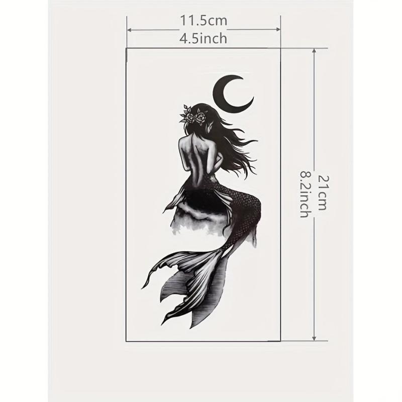 Mermaid Tattoo Sticker Waterproof Temporary Arm Body Stickers