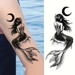 Mermaid Tattoo Sticker Waterproof Temporary Arm Body Stickers