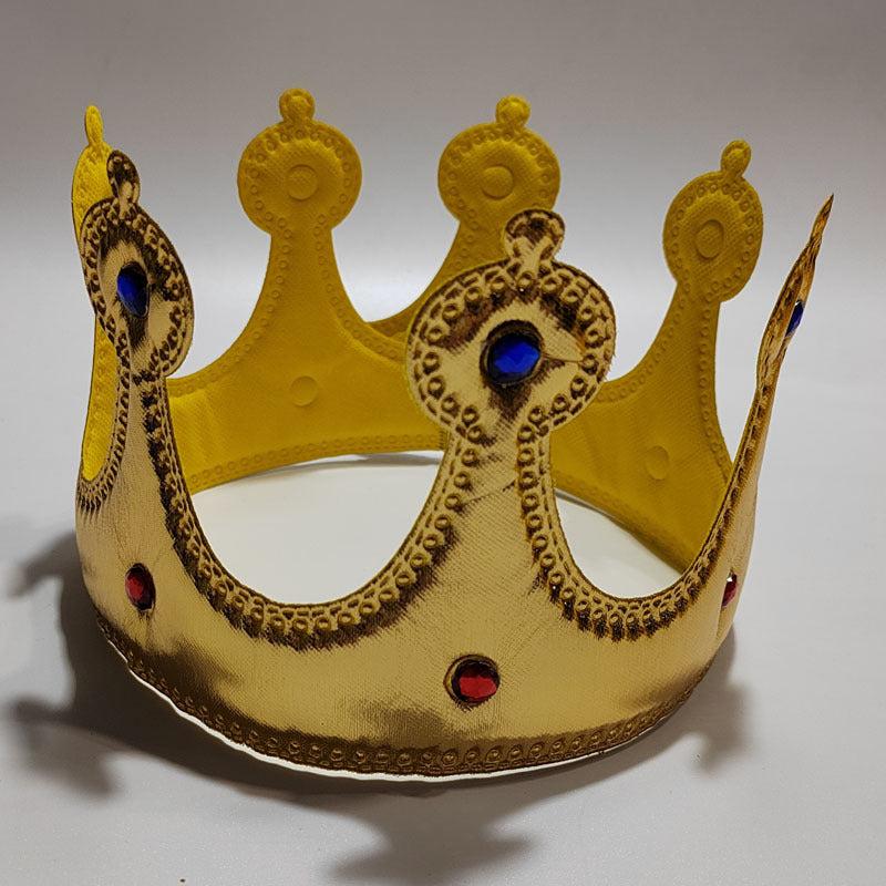 Men's Golden King Crown Prince Headdress Birthday Cake Decoration