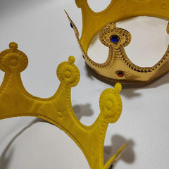 Men's Golden King Crown Prince Headdress Birthday Cake Decoration