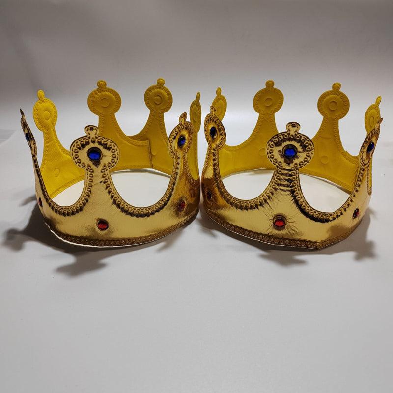 Men's Golden King Crown Prince Headdress Birthday Cake Decoration