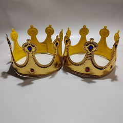 Men's Golden King Crown Prince Headdress Birthday Cake Decoration