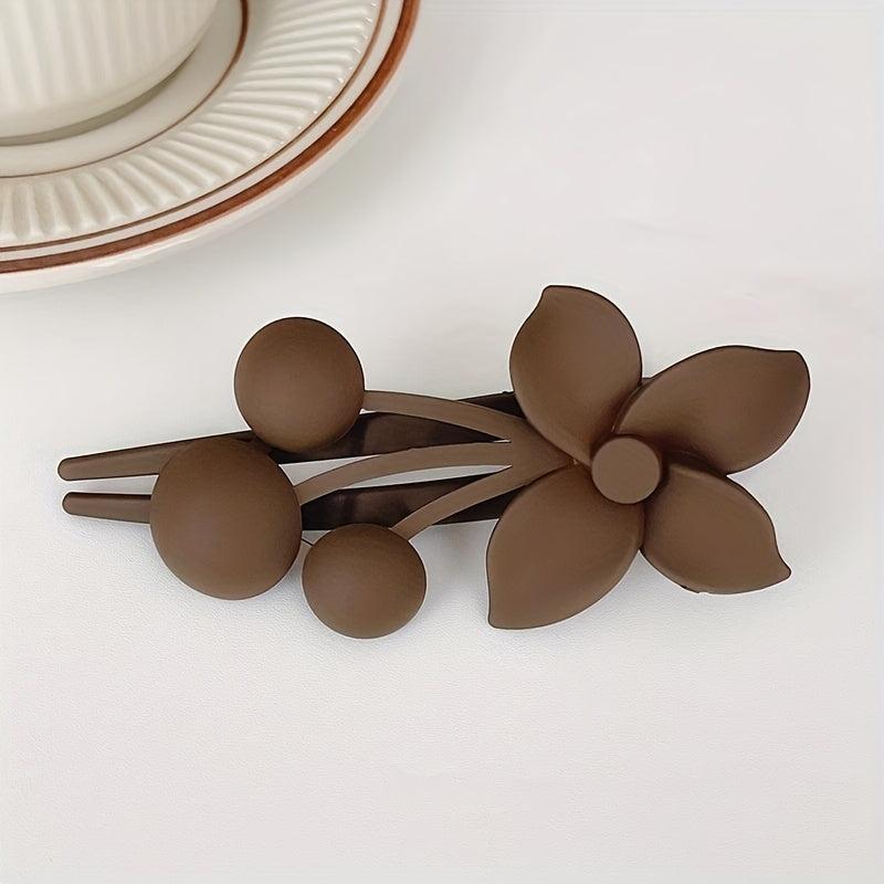 5PCS Frosted Flower Big Hair Clip Acrylic Hair Clips Large Size Hair Claws