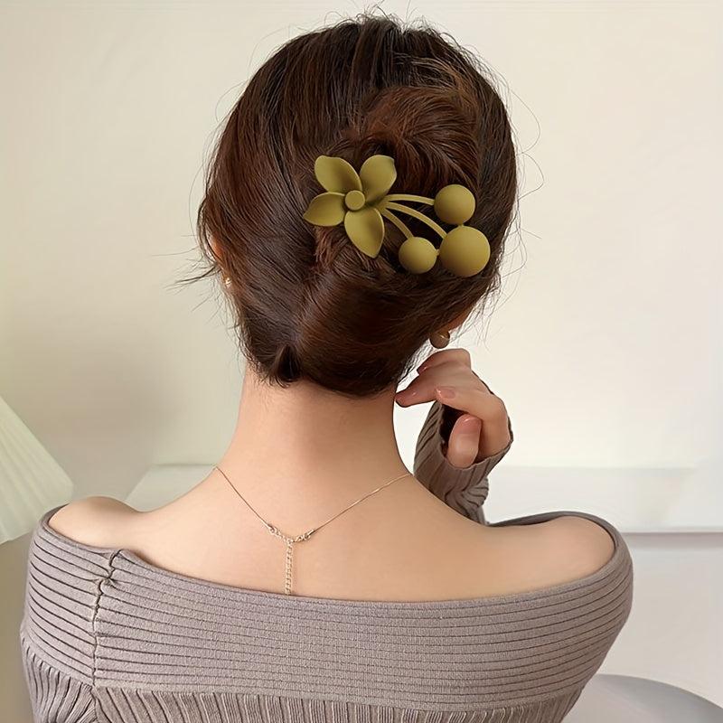 5PCS Frosted Flower Big Hair Clip Acrylic Hair Clips Large Size Hair Claws