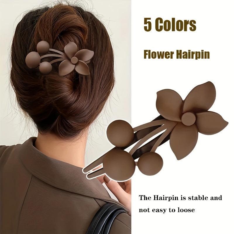 5PCS Frosted Flower Big Hair Clip Acrylic Hair Clips Large Size Hair Claws