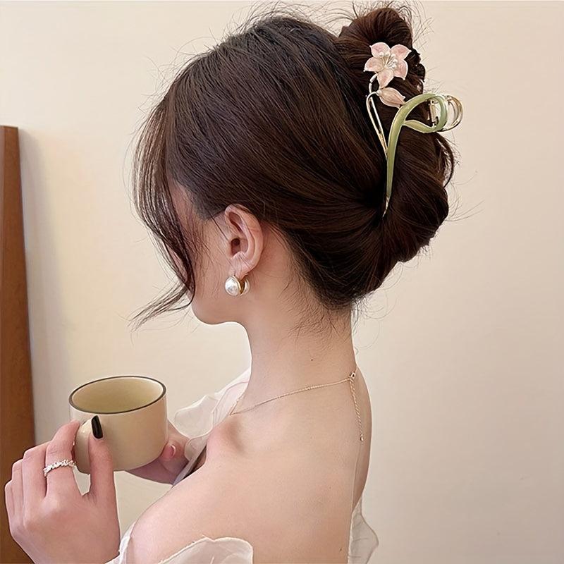 Large Flower Hair Clip Headwear Hair Claw Girl's Hair Accessories