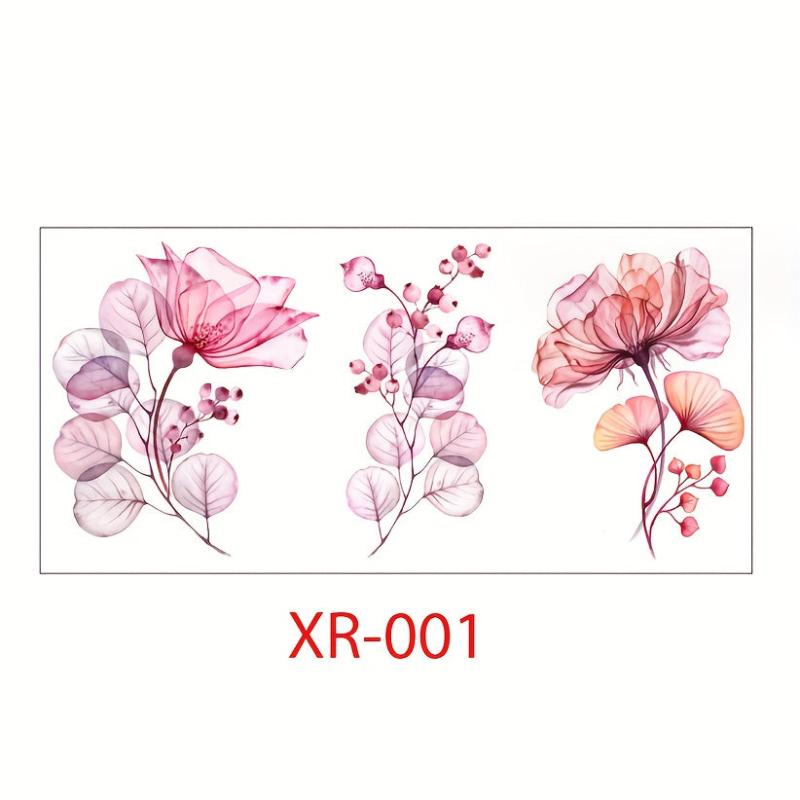 Flower Pattern Sticker Women's Arm Clavicle Sexy Water Transfer Sticker