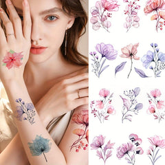 Flower Pattern Sticker Women's Arm Clavicle Sexy Water Transfer Sticker