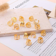 30pcs Hollow Braided Metal Hair Clip Accessories Adjustable Silver Headpieces