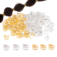 30pcs Hollow Braided Metal Hair Clip Accessories Adjustable Silver Headpieces