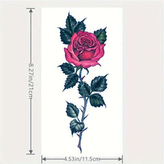 4pcs Rose Tattoo Sticker Waterproof Body Stickers