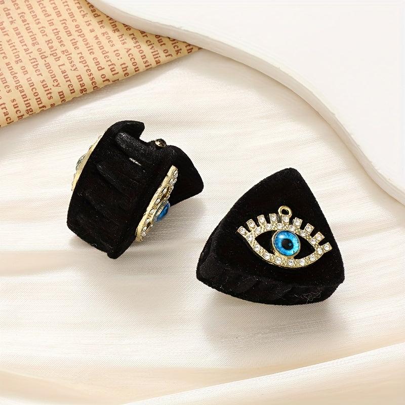 2pcs Devil's Eye Girl Small Hair Clip Cat Ears Letter Headwear