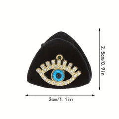 2pcs Devil's Eye Girl Small Hair Clip Cat Ears Letter Headwear
