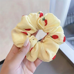 1pc Strawberry Large Scrunchies Hair Tie Girl Hair Accessory