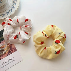 1pc Strawberry Large Scrunchies Hair Tie Girl Hair Accessory
