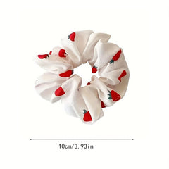1pc Strawberry Large Scrunchies Hair Tie Girl Hair Accessory