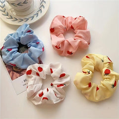 1pc Strawberry Large Scrunchies Hair Tie Girl Hair Accessory