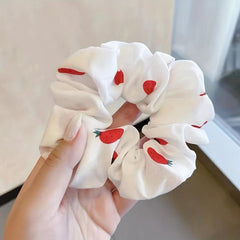 1pc Strawberry Large Scrunchies Hair Tie Girl Hair Accessory