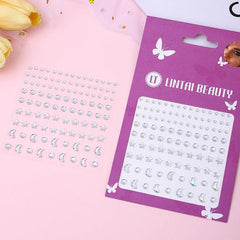 Water Droplets Pearl Gemstone Nail Rhinestone Sticker