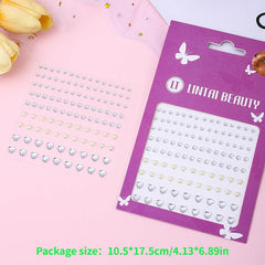 Water Droplets Pearl Gemstone Nail Rhinestone Sticker